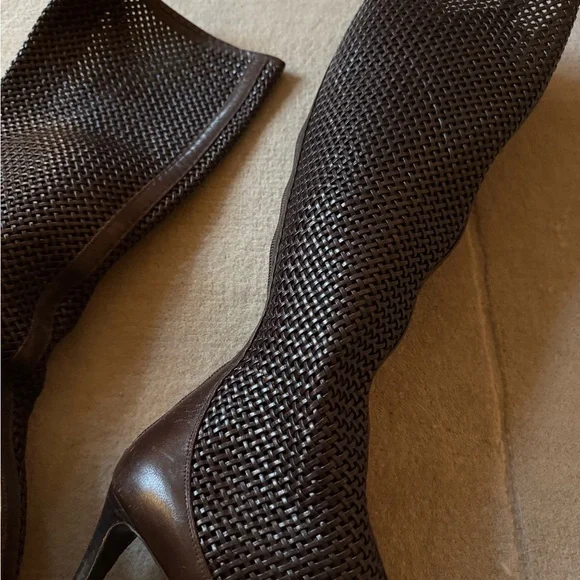 Bottega Veneta Intrecciato Weave Leather Boots - Picture 3 of 15